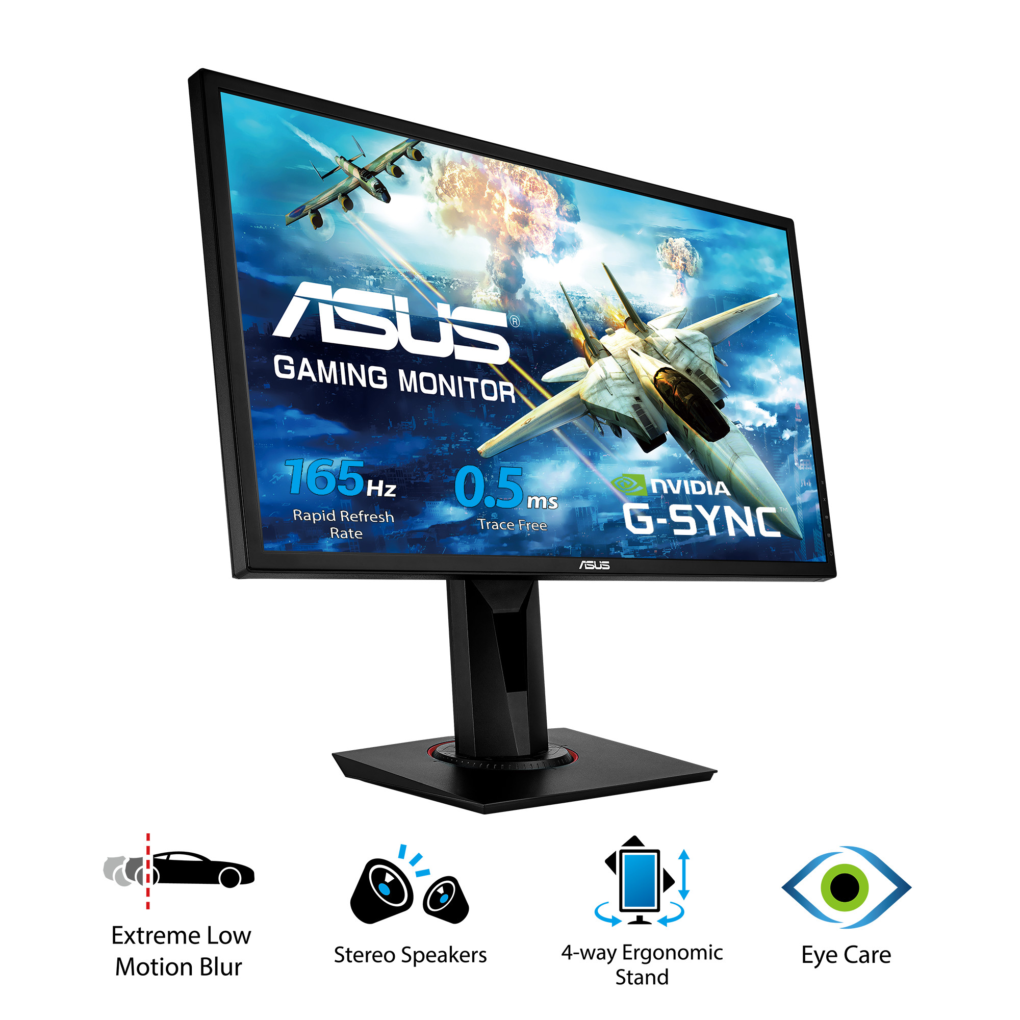 Màn hình chơi game ASUS VG248QG - 24”, Full HD, 0,5ms*, 165Hz (có thể ép xung), tương thích G-SYNC, Adaptive-Sync - Hàng Chính Hãng