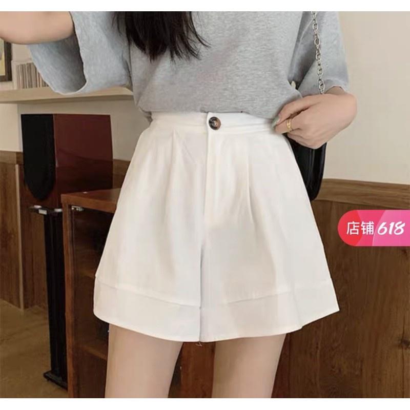 Quần đùi nữ ống rộng mùa hè lưng cao kiểu dáng sooc ulzzang, quần short đũi nữ cạp chun siêu mát KH002