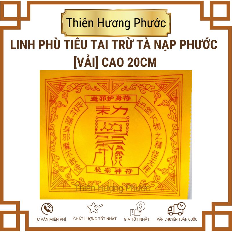 Linh phù hộ thân mệnh  cao 20cm vuông