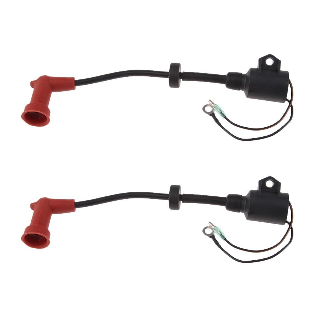 2x Ignition Coil for 9.9 15 2 Stroke Outboard Engine 1996 06 63V 63V