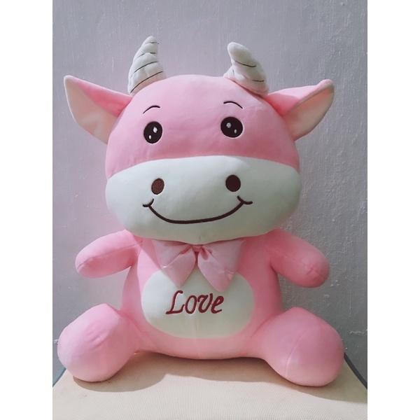 Gấu bông Trâu Love size to 40cm