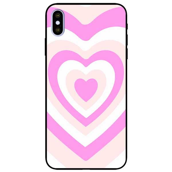 Ốp lưng dành cho iPhone X / Xs / Xs Max / Xr - Tim Cầu Vồng Trắng Hồng