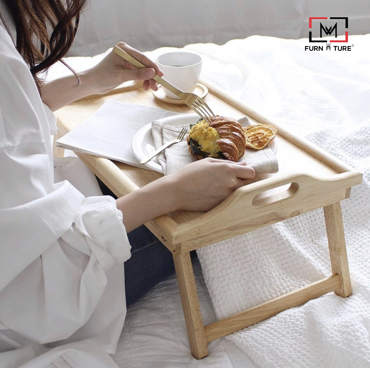 BÀN ĂN TRÊN GIƯỜNG GẮP GỌN TIỆN LỢI - B TRAY MINI