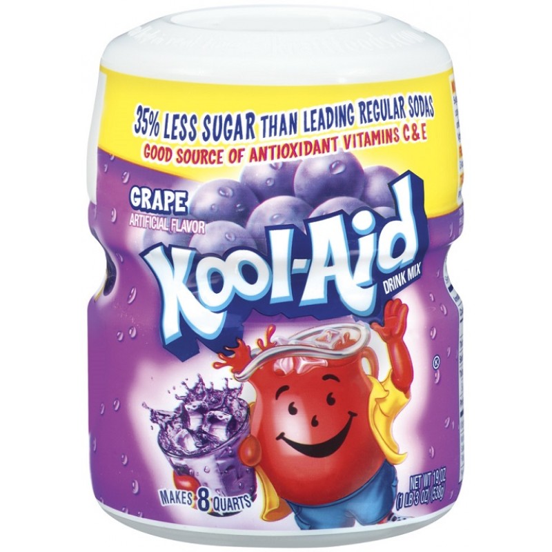 Bột Trái Cây Hòa Tan Hương Nho Tự Nhiên Hiệu Kraft Heinz Kool-Aid Grape ( Nhập khẩu chính hãng Mỹ) 538g