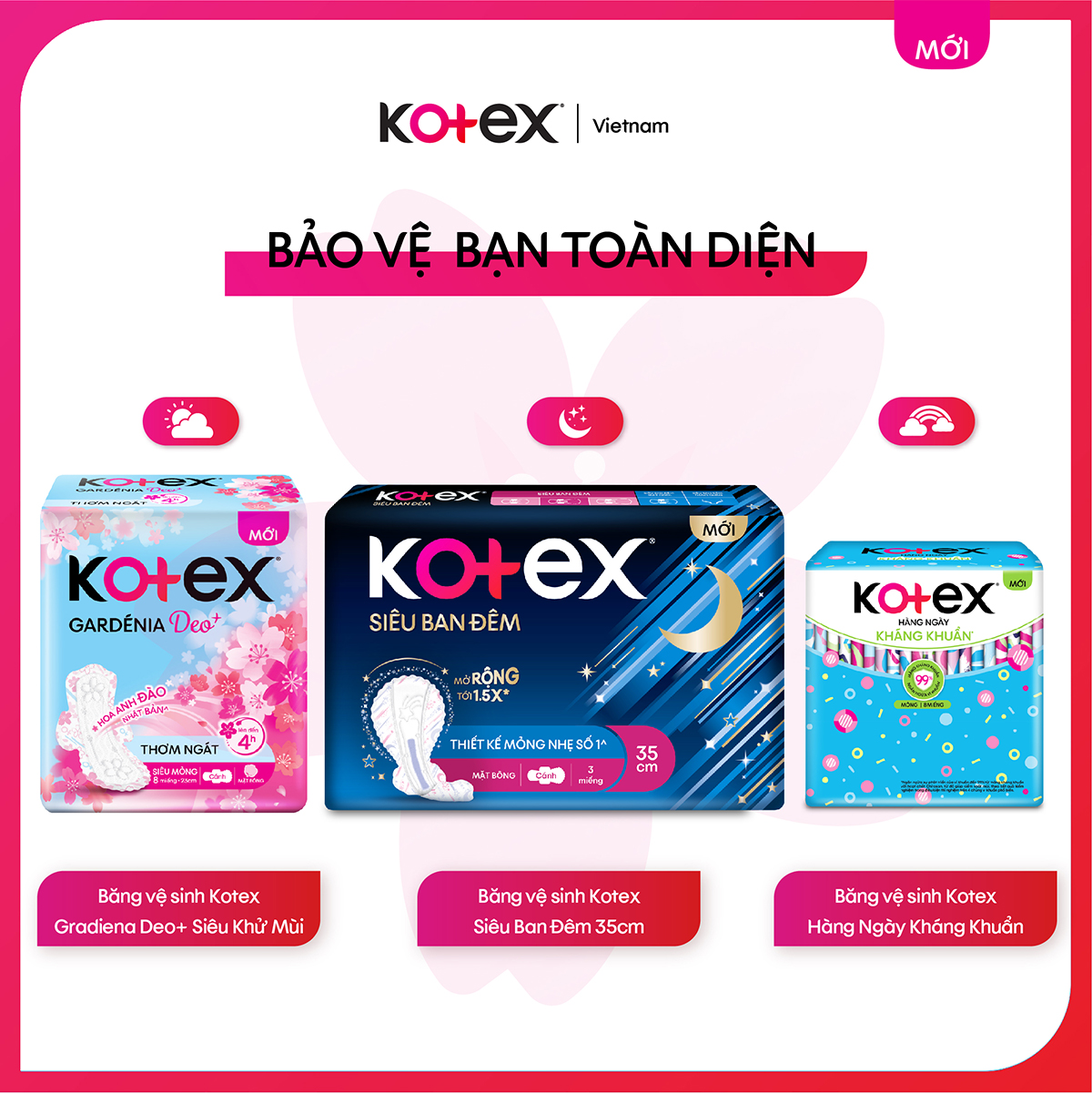 [Mới] Combo 4 Gói BVS Kotex Gardenia Deo+ Hương Hoa Anh Đào, Mặt Bông, Siêu Mỏng Cánh, Gói (20+4) Miếng