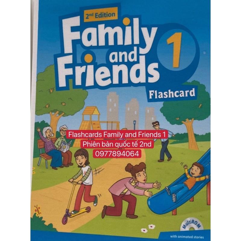 Flashcards Family and Friends 1- 2nd - thẻ 2 mặt ép plastics bền đẹp