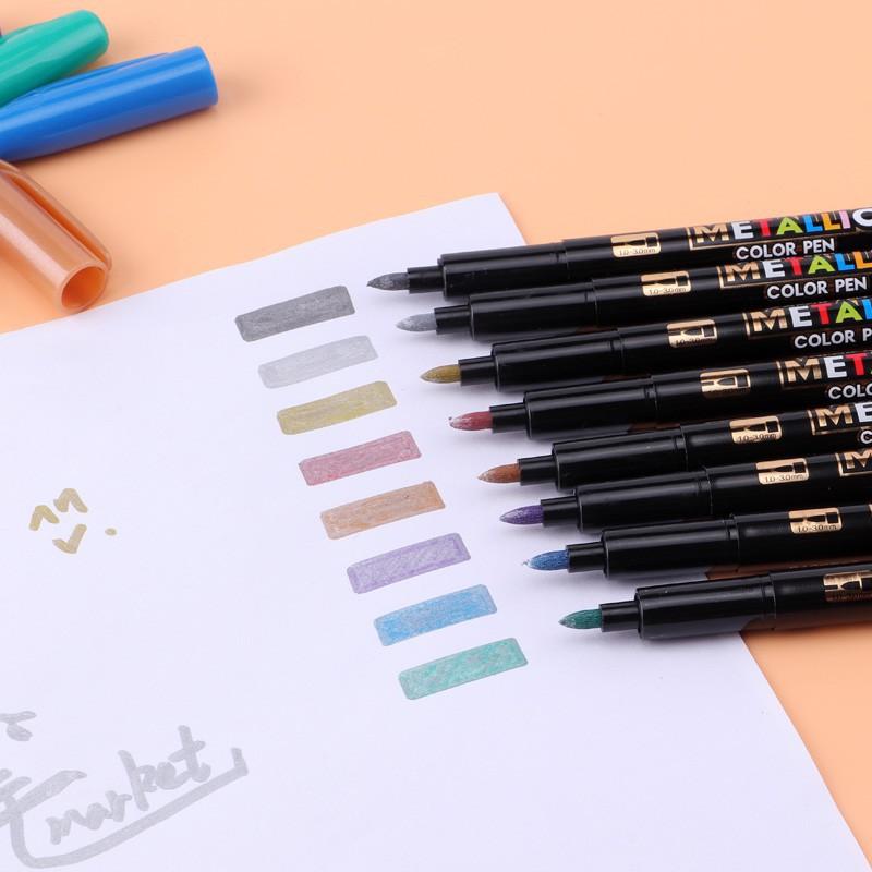 Vỉ Bút Lông Nhũ Metallic - Color Pen 8 MÀU BAOKE - MP570