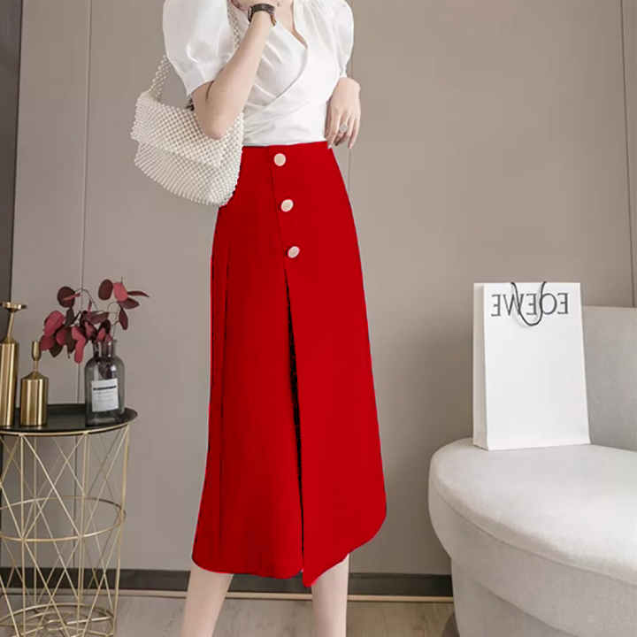 Chân váy công sở chữ A lưng cao dài 63cm phong cách hàn quốc sang chảnh Hàng thiết kế cao cấp - New Design