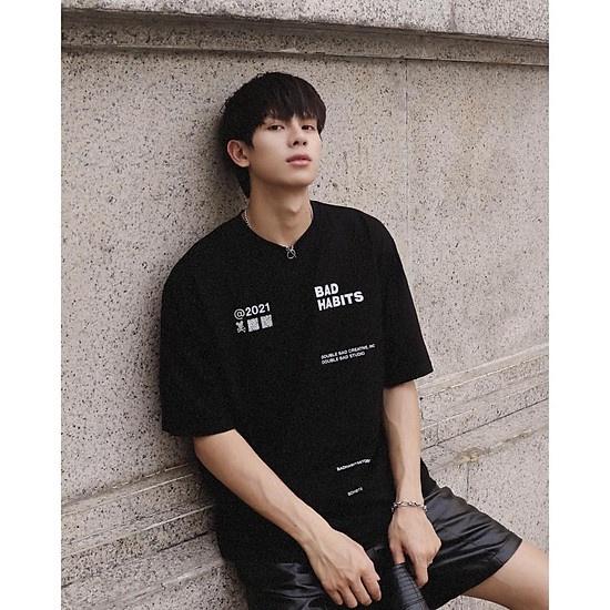 Áo thun unisex tay lỡ BAD HAPPY PILLS || Hany shop
