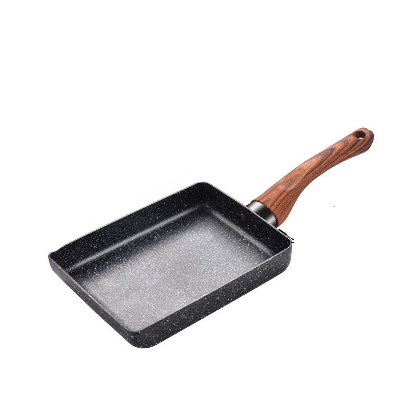 Chảo đúc bằng đá trứng 15 x 18cm Sử dụng tất cả các loại bếp - Chảo