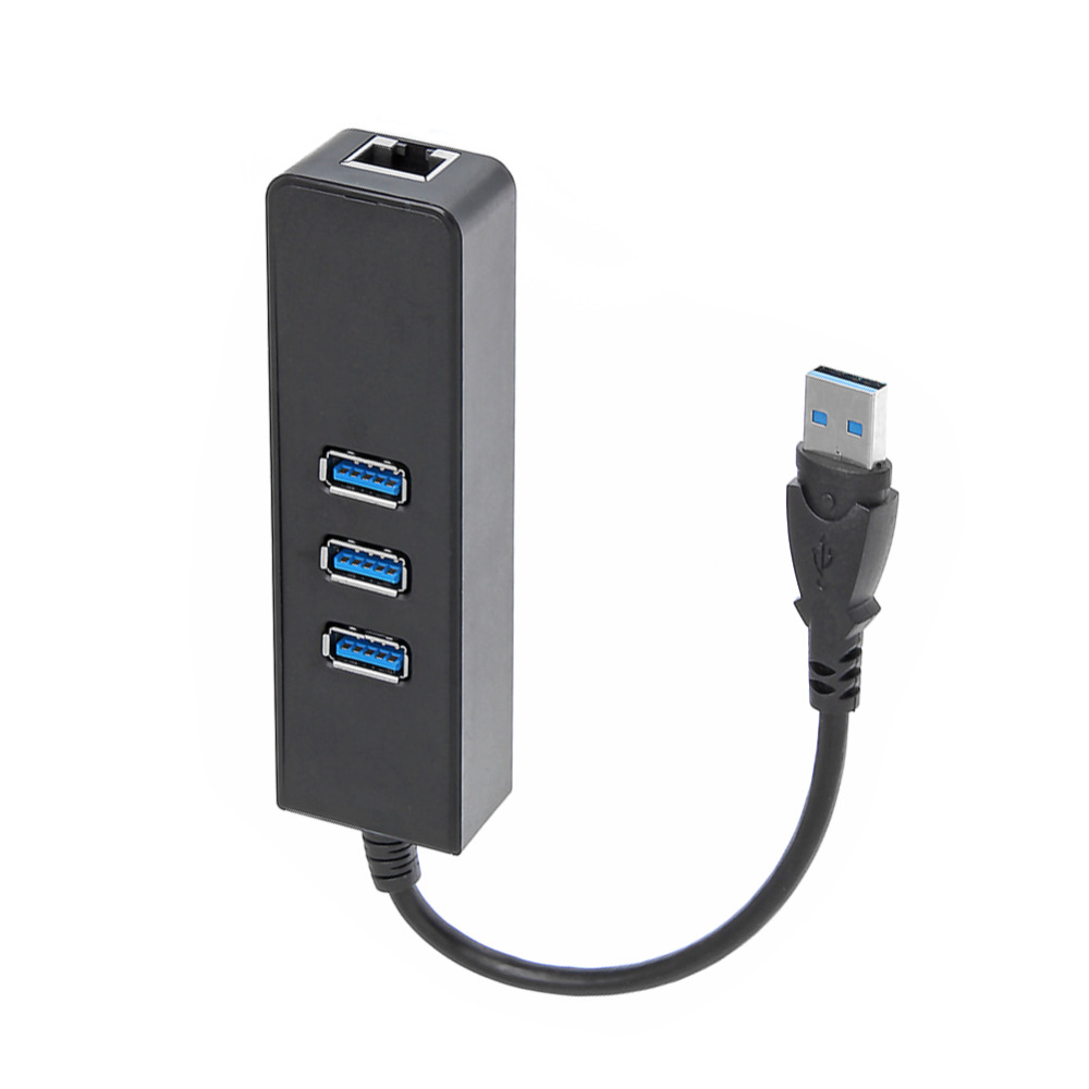 Hub USB 3 Cổng 3.0 Tốc Độ Cao + Cổng Mạng RJ45 Cao Cấp AZONE