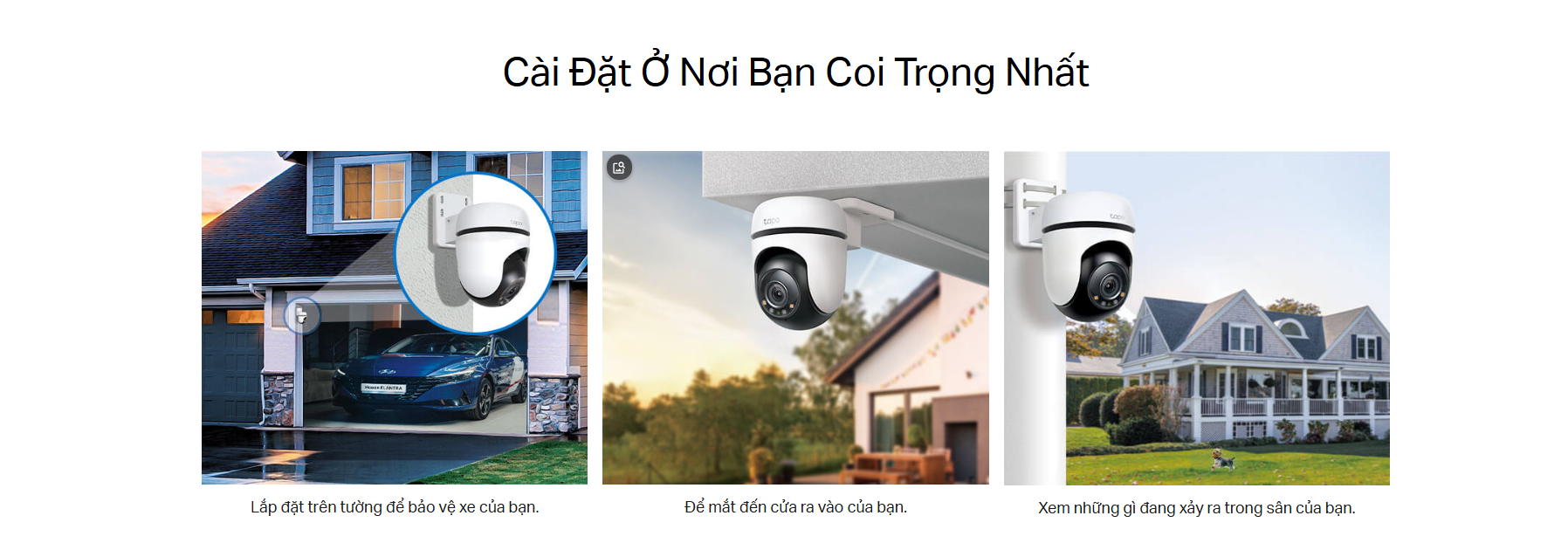 CAMERA WIFI NGOÀI TRỜI TAPO C510W 3MP - ĐÈN TRỢ SÁNG MÀU ĐÊM, ĐÀM THOẠI, THEO DÕI CHUYỂN ĐỘNG, CẢNH BÁO ĐÈN VÀ CÒI