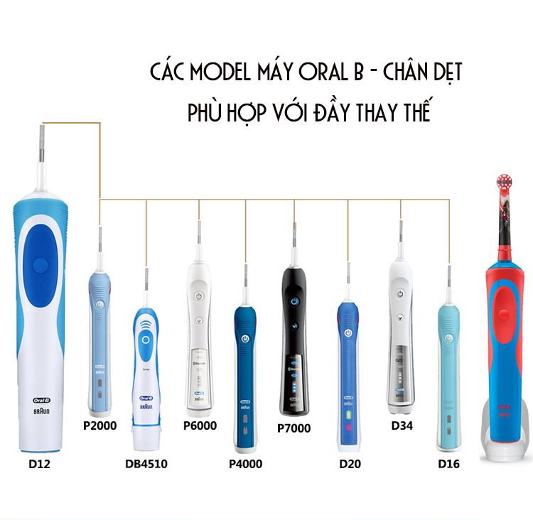 Bộ 4 đầu bàn chải  điện cho máy Oral-B  - xuất xứ Đức