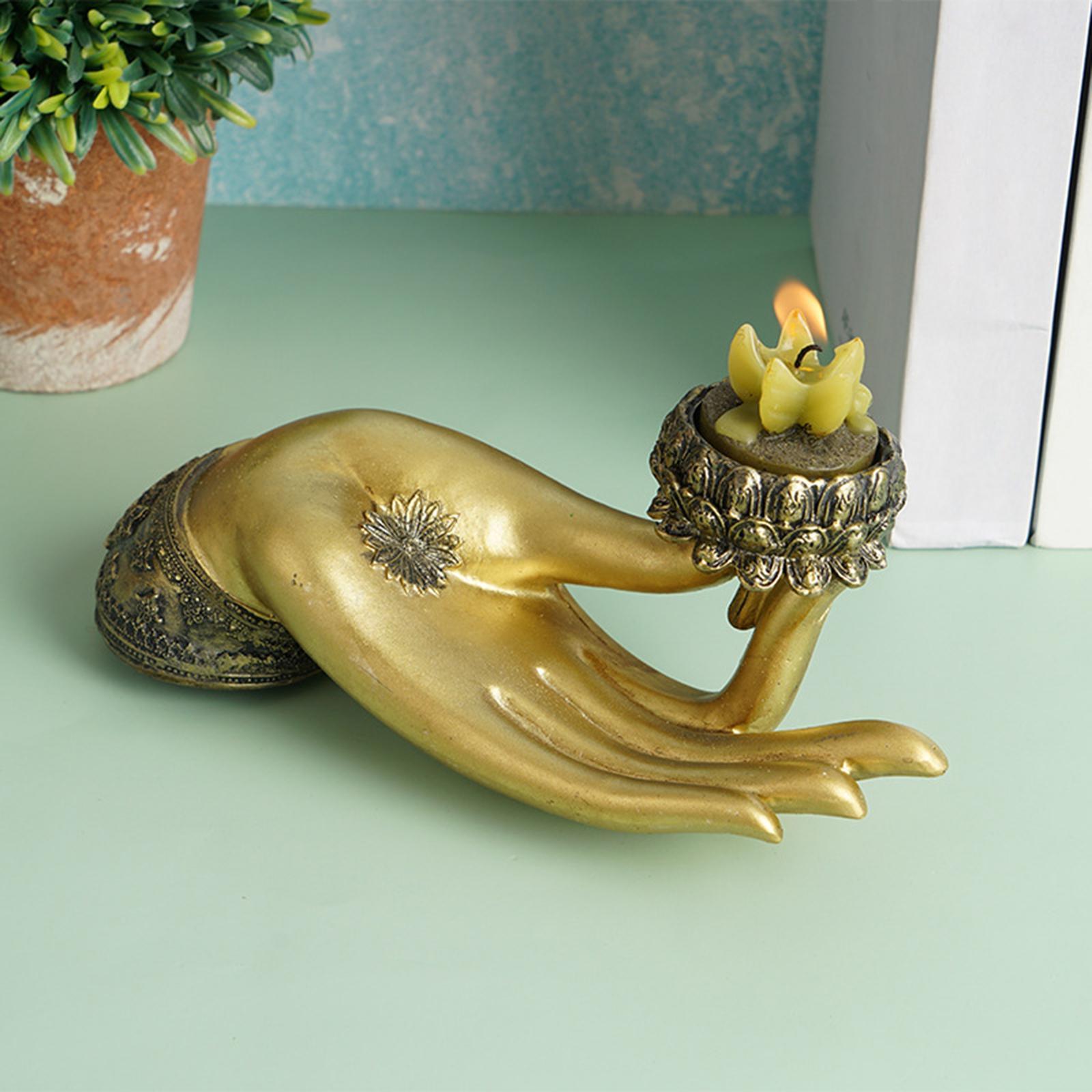 Hình ảnh Buddha Candle Holder Retro for Restaurant Decoration Meditation Relax Gift