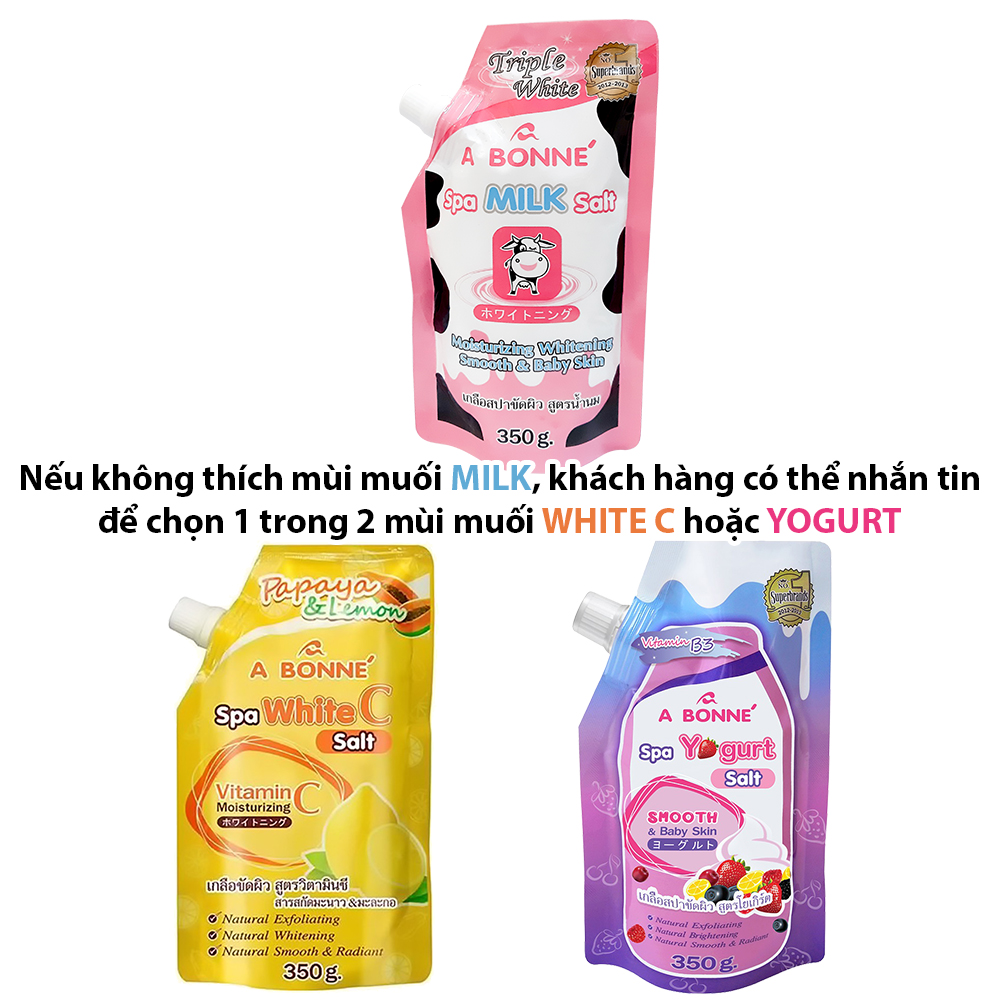 Combo Làm Trắng Dưỡng Thể VASELINE + Kem Dưỡng SNOW WHITE SECRET KEY + Muối Tẩy Tế Bào Chết A BONNE - COMBO 2: VASELINE + SNOW WHITE