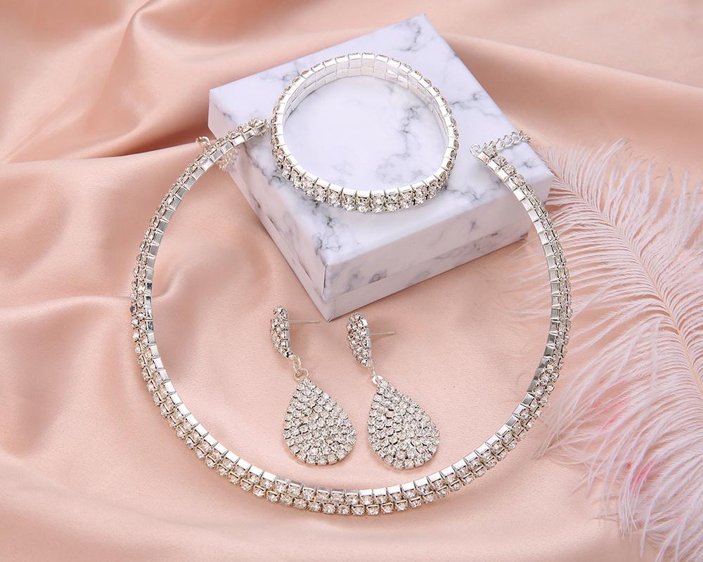 Bộ trang sức kiềng tròn 4 món đơn giản,  sang trọng