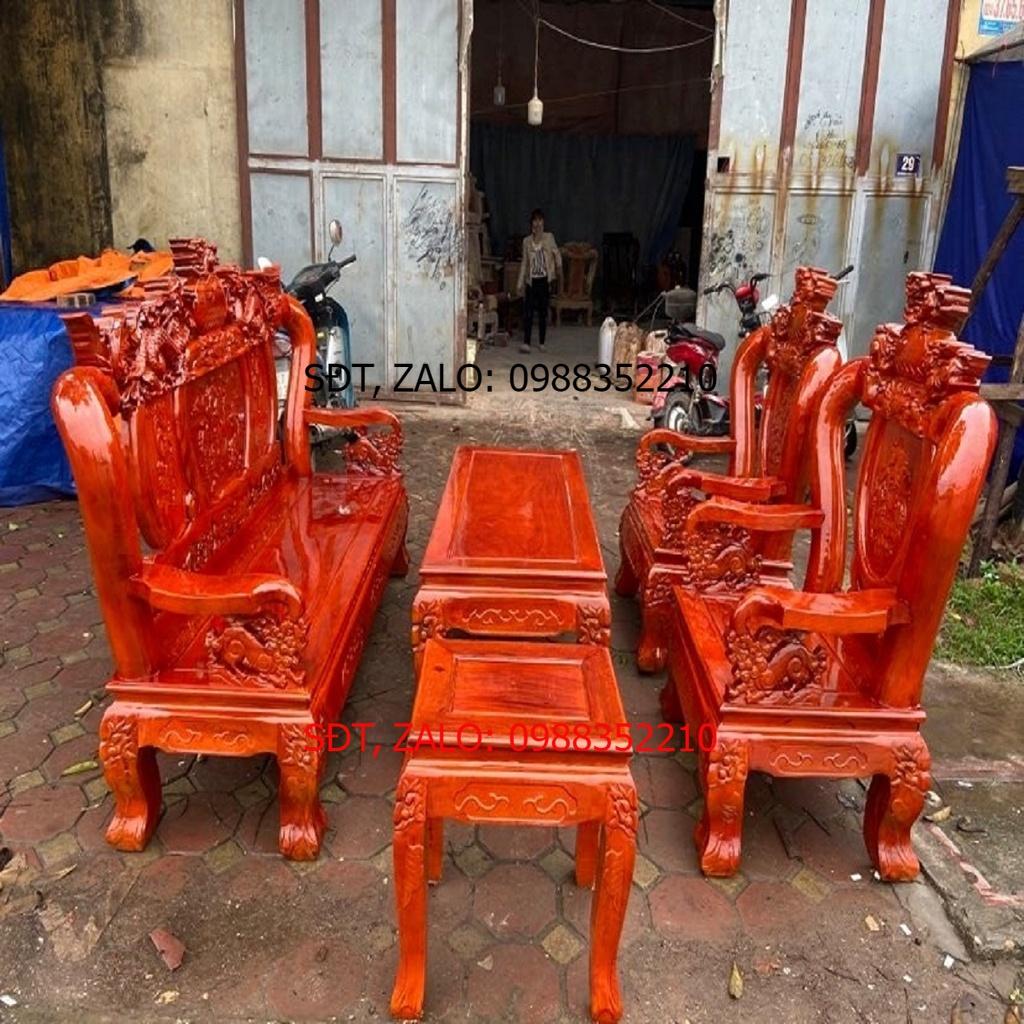 Bộ Bàn Ghế Nghê Bảo Đỉnh Gỗ Xà Cừ