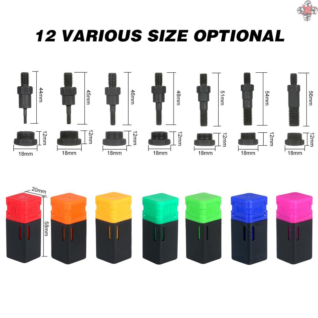 Set 12 Mũi Khoan Lỗ Kèm Trục Nối Chuyên Dụng Cho Máy Khoan Cầm Tay