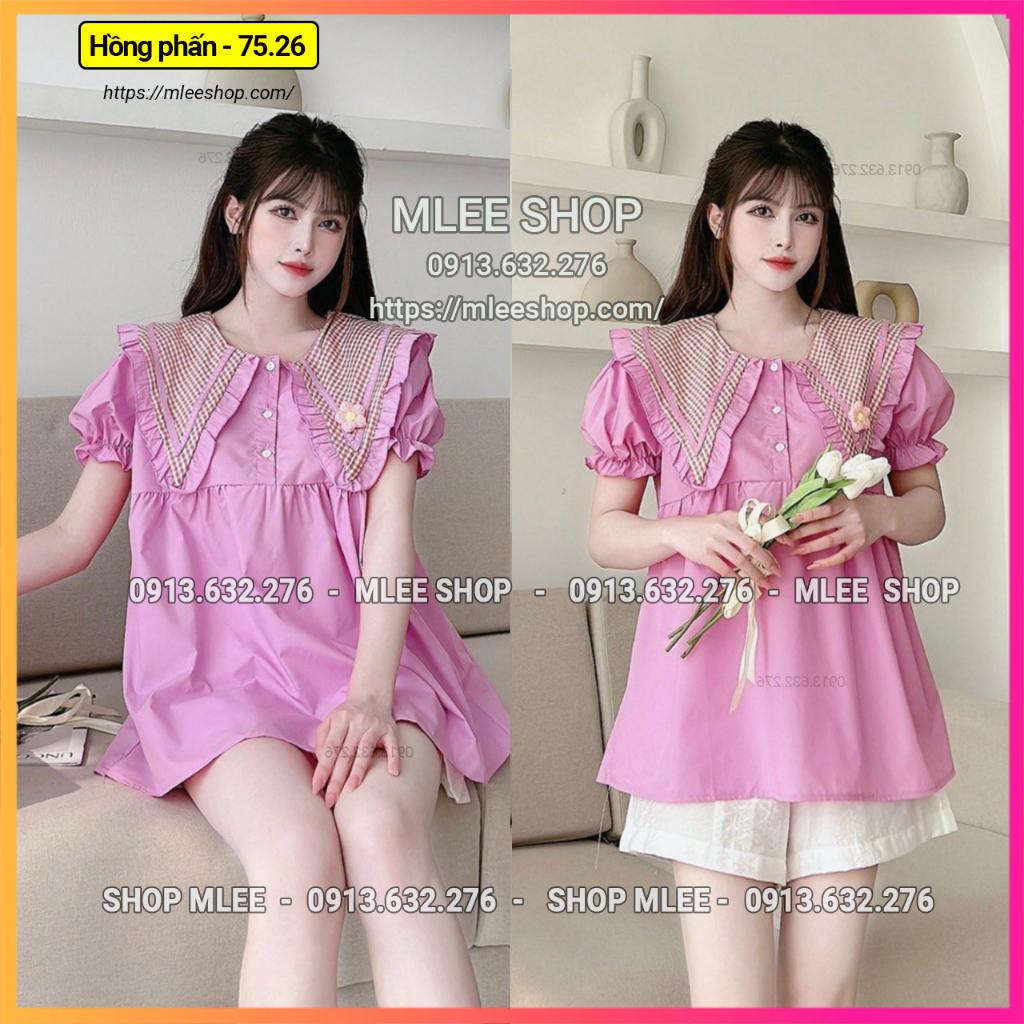Áo babydoll bầu công sở mùa hè