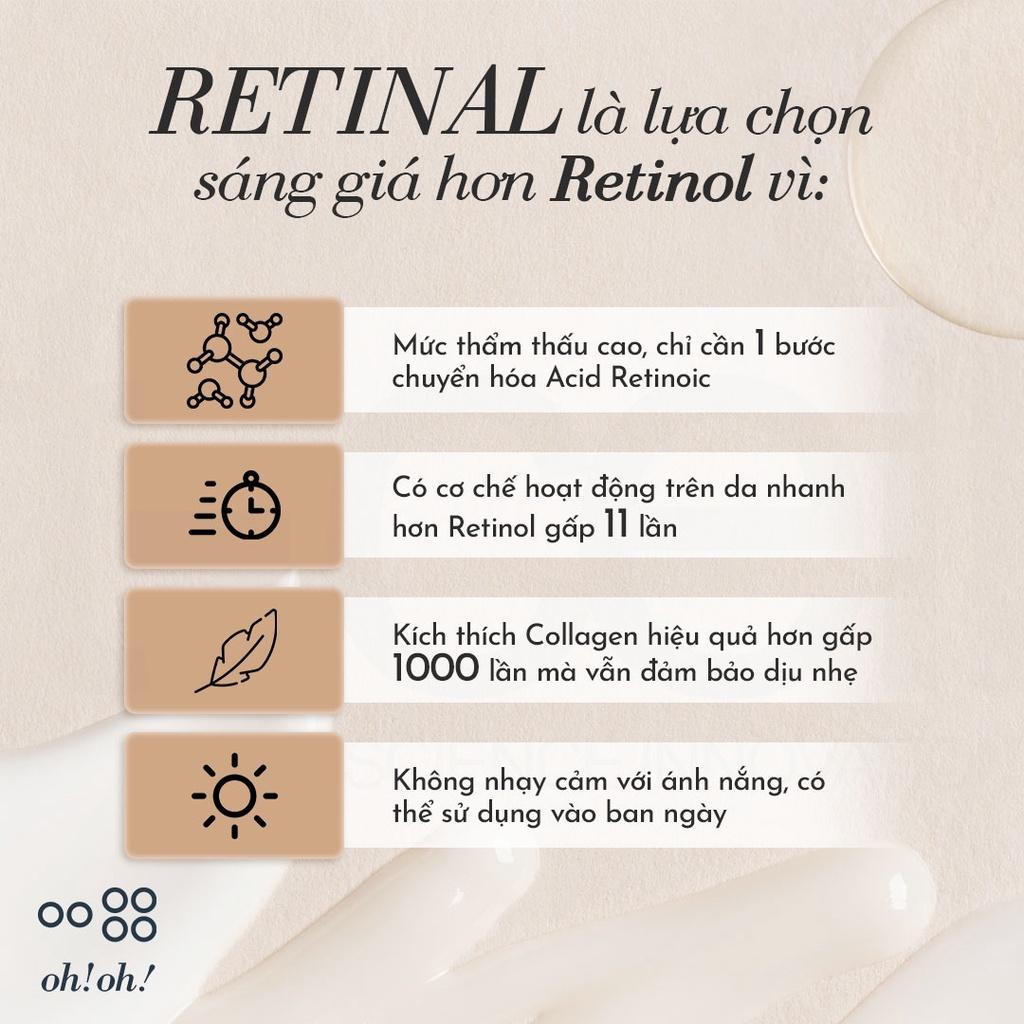 Tinh Chất Trẻ Hóa, Làm Sáng Da oh!oh! Resurface A (with 0.06% Retinal) (20ml)