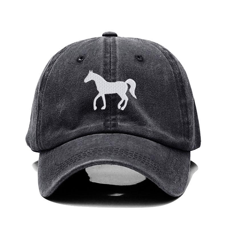 Con ngựa mới thêu cotton bóng chày mũ bóng chày thời trang nữ đàn ông mũ thể thao che mặt snapback mũ phế che phủ mũ ngoài trời thoáng khí Color: Yellow