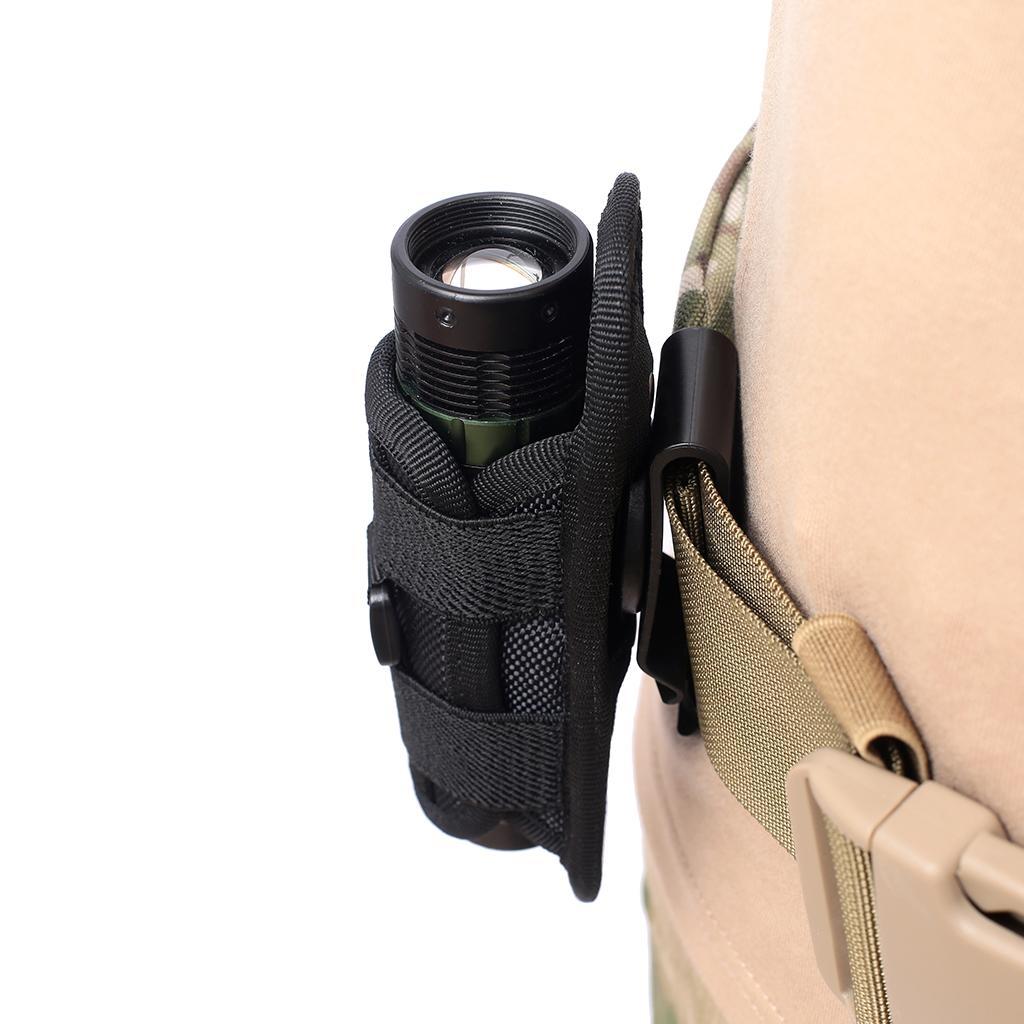 Flashlight Holder Carry Belt Pouch   with 360 Degrees Rotatable Clips