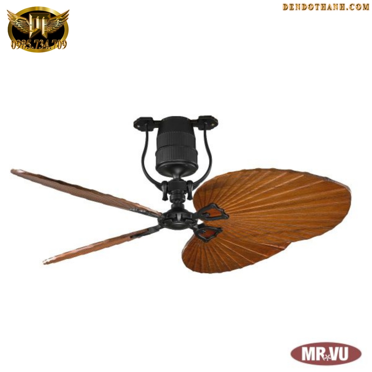 Quạt trần MR VŨ falm quạt trần cho người giàu mẫu lá cọ deco hiện đại sang trọng độc lạ QTD