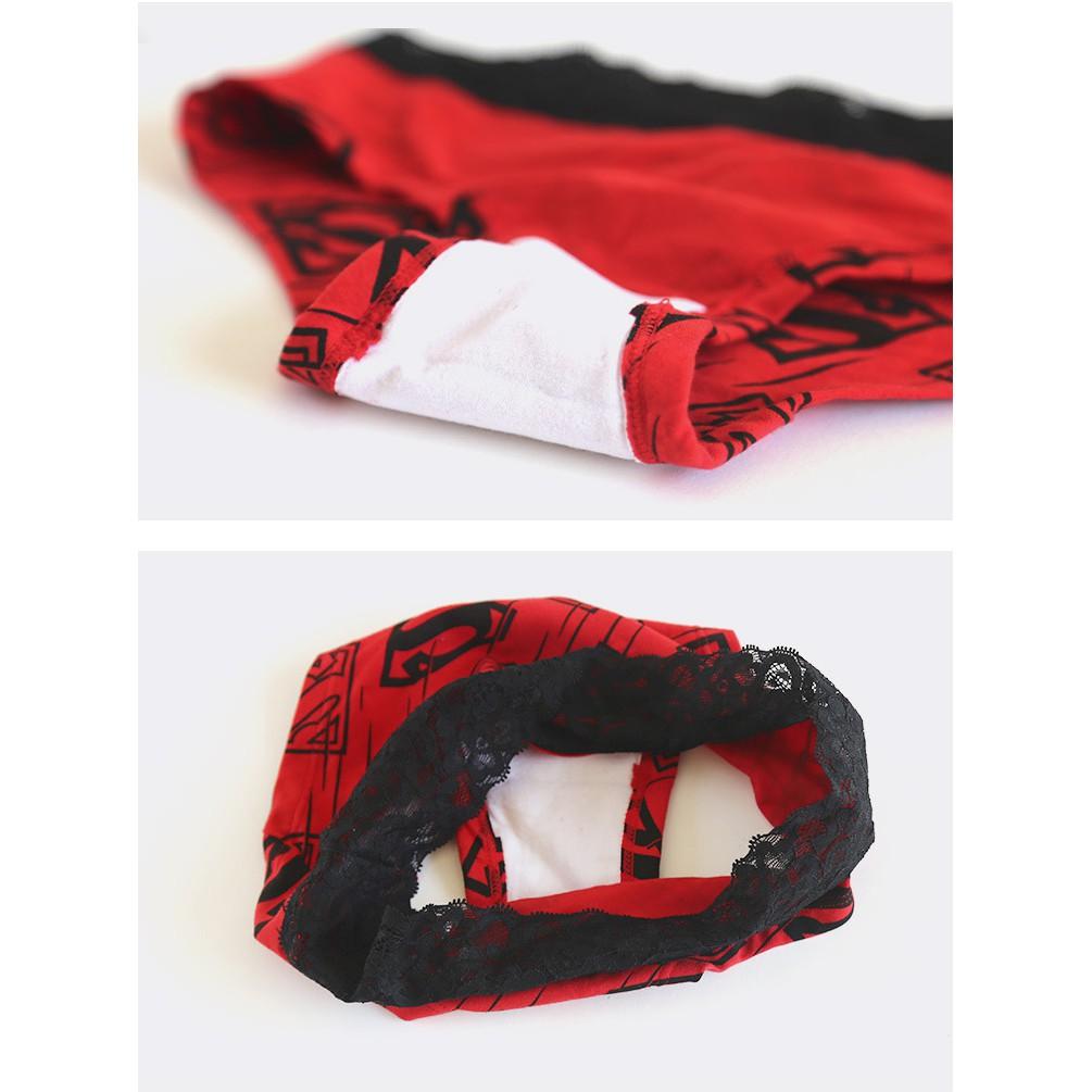Quần Lót Nữ Cotton Cạp Ren Họa Tiết Siêu Anh Hùng P473