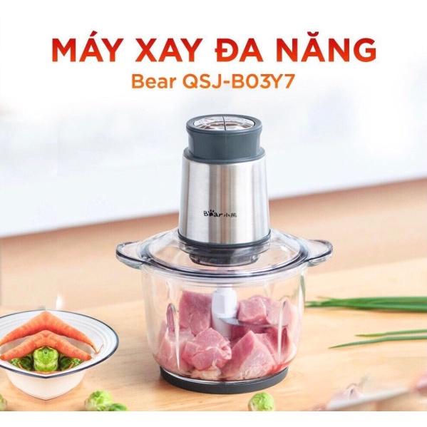 Máy xay thực phẩm đa năng Bear QSJ-B03Y7 dung tích 2L - Hàng chính hãng