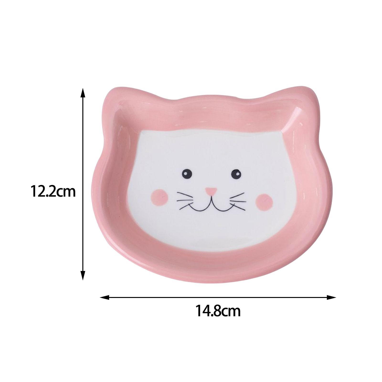 2pcs Cat Bowl Dish Pet Feeding Plate Chinchilla Bowl Small