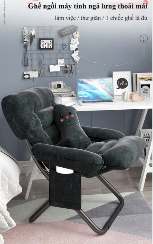 Ghế ngồi tựa lưng có ghế gác chân Home Decor StudioX ngả lưng thoải mái êm ái