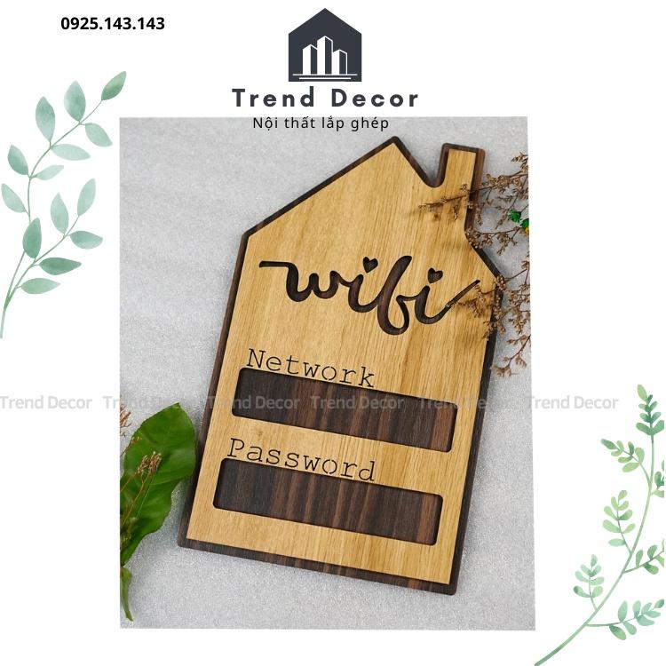 Bảng Gỗ Vintage Ghi Thông Tin Wifi Decor Trang Trí Quán Cà Phê Cửa Hàng