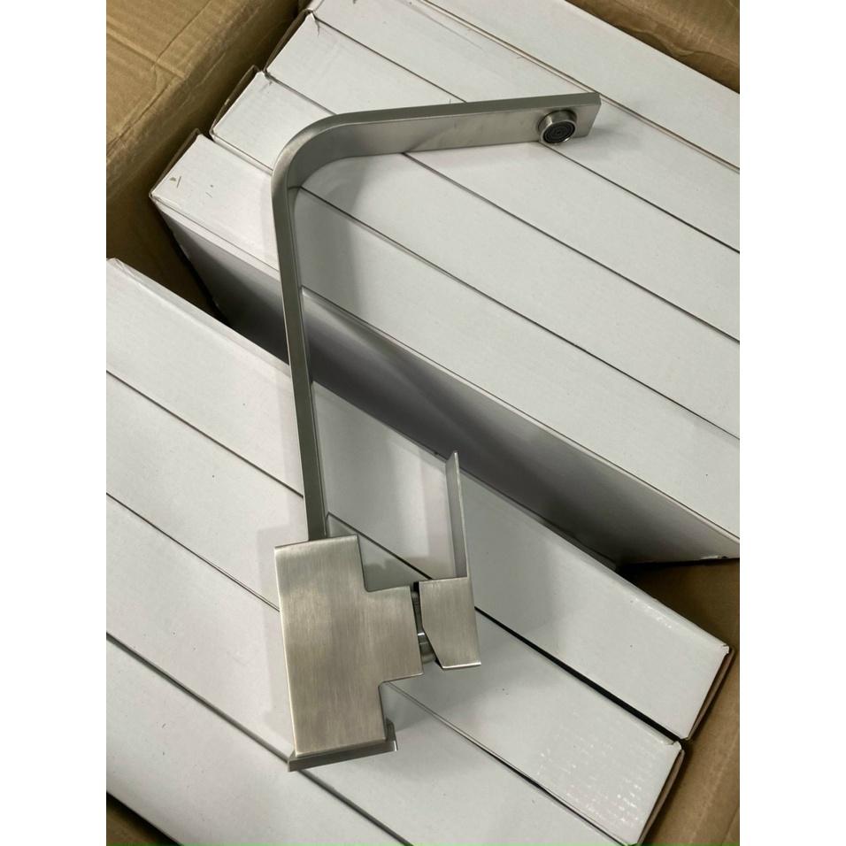 Vòi rửa bát vuông nóng lạnh inox 304