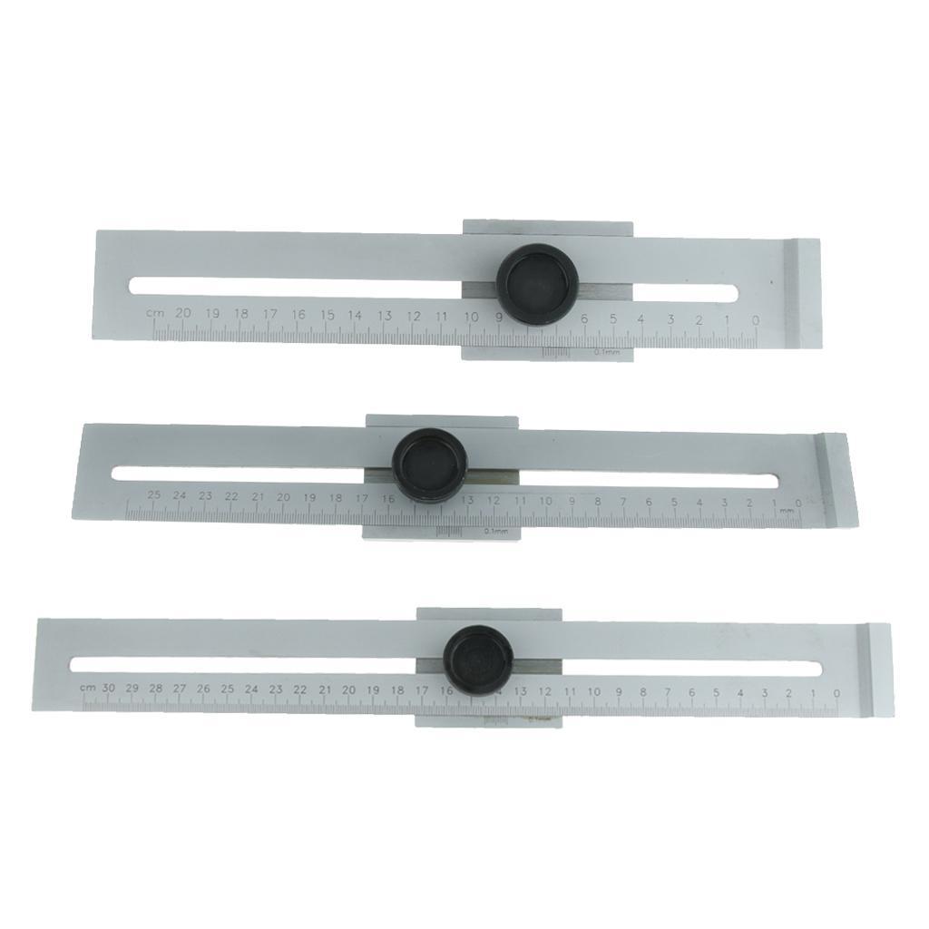0.1mm Precision Parallel Ruler Marker Marking Gauge Line Ruler 0-200mm Woodworking