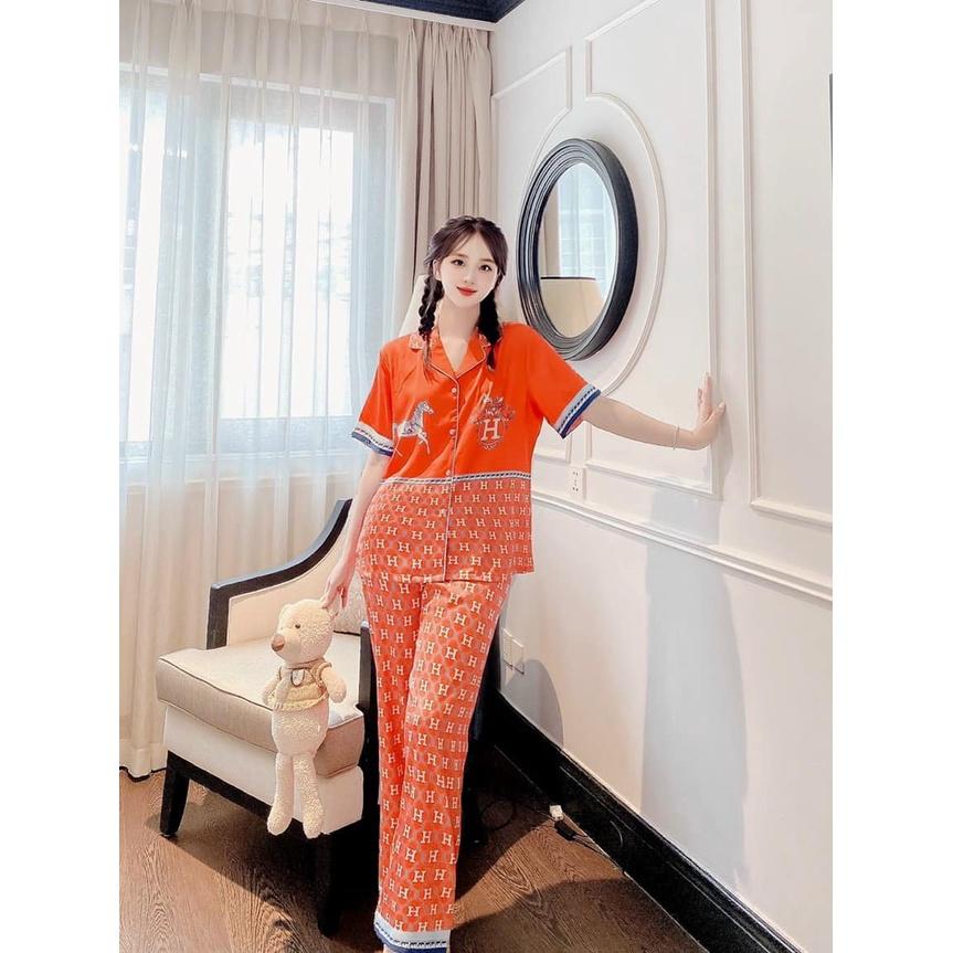 Bộ Lụa Mặc Nhà ️Đồ Ngủ Pijama Lụa Cao Cấp Siêu Mát Mềm Mịn - ELSA
