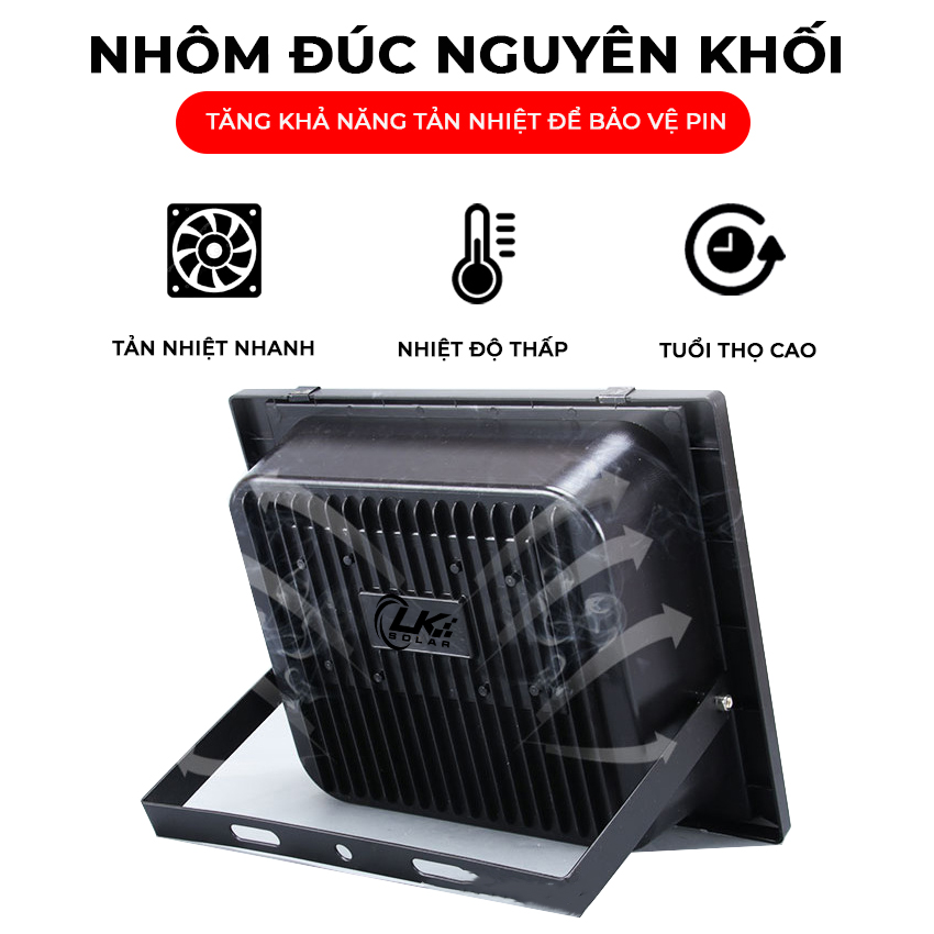 Đèn Led Năng Lượng Mặt Trời Siêu Sáng 120W CHÍNH HÃNG- LK SOLAR TGD-99120, Sử dụng 100% năng lượng mặt trời, dễ dàng lắp đặt ngoài sân vườn, trong nhà, nhà xưởng, trang trại, cảm biến ánh sáng, có remote điều khiển từ xa