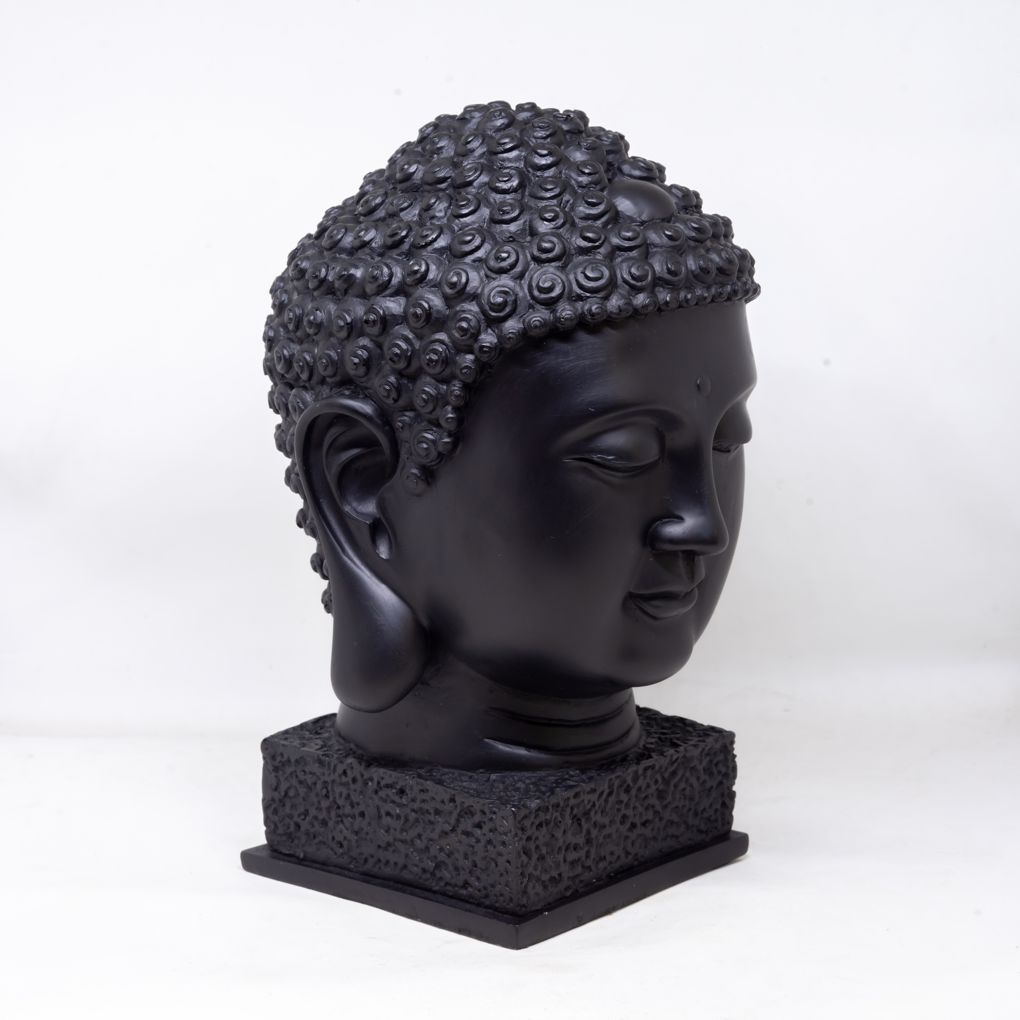 Tượng đầu Phật Tổ Như Lai màu đen cao 23cm