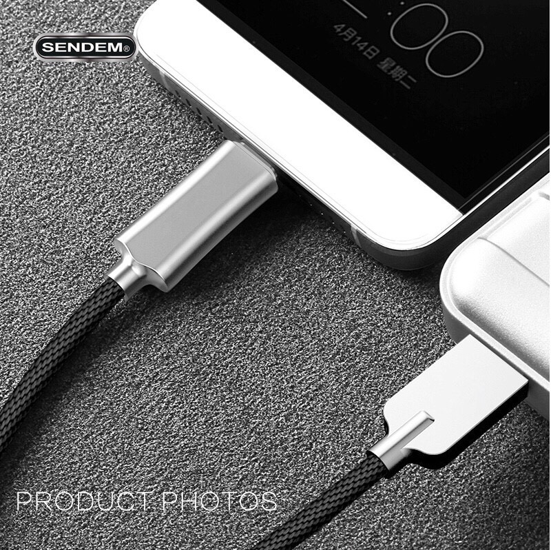 Cáp sạc nhanh SENDEM T6 MicroUSB bọc kim loai dây dù - Hàng chính hãng