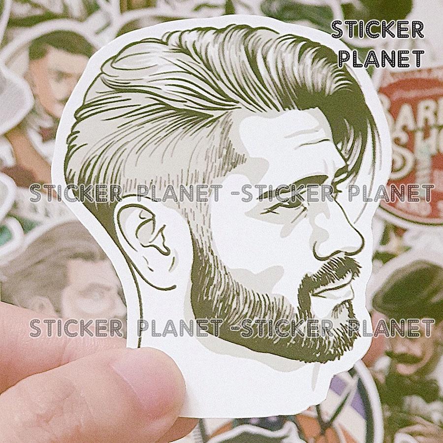 Hình ảnh Sticker barber shop cute, dễ thương mẫu HOT nhất dán trang trí laptop, mũ nón bảo hiểm