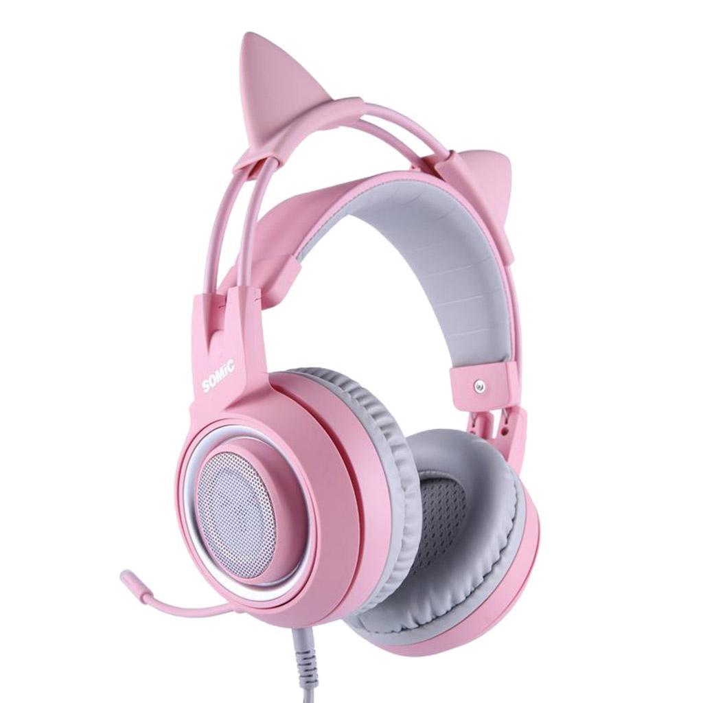 Headset 3.5mm Adjustable Headband Earphones Ear-Cup for Phone PC