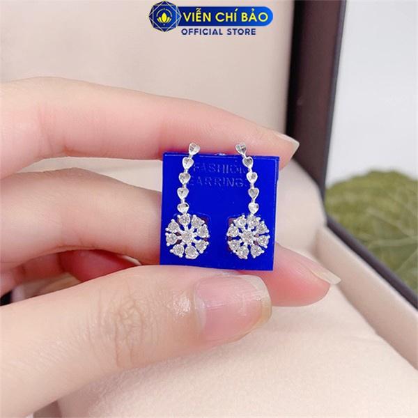 Bông tai bạc nữ Star Flower chất liệu bạc 925 thời trang phụ kiện trang sức nữ thương hiệu Viễn Chí Bảo B400094