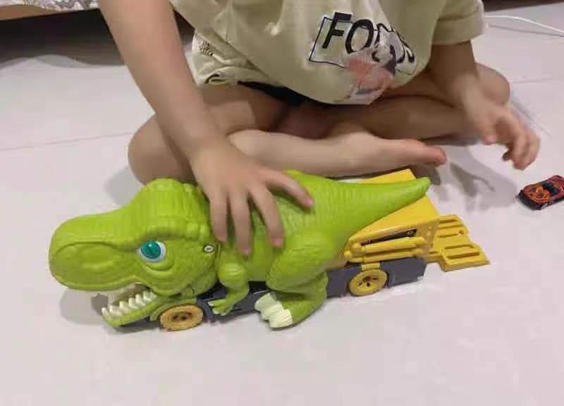 Đồ chơi xe khủng long bạo chúa nuốt ô tô/ khủng long con kèm nhiều oto/ khủng long con hợp kim cao cấp kích thước lớn cho bé