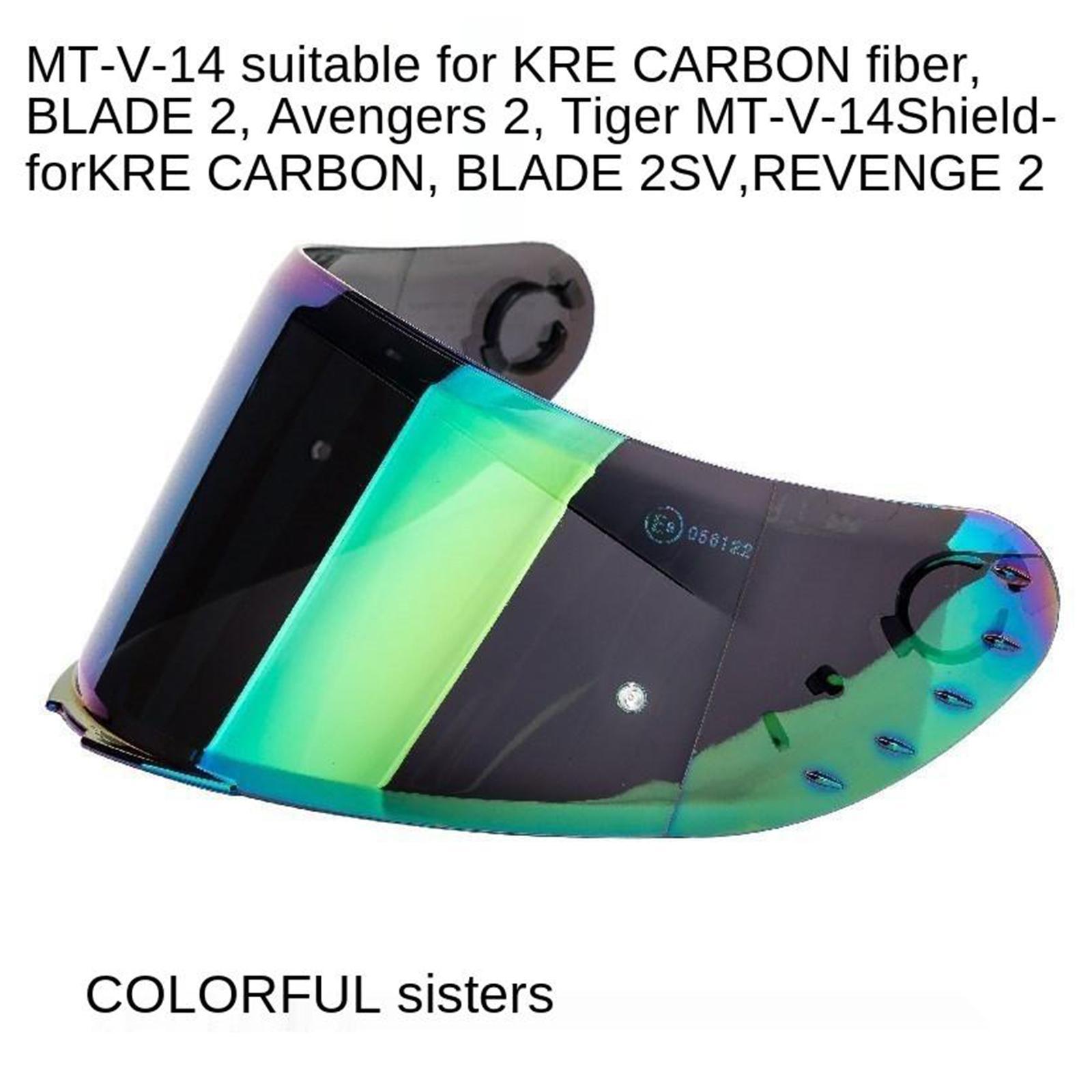 2x Full Face Protection Visor for -2 Colorful + Deep Tea Motorcycle Helmets