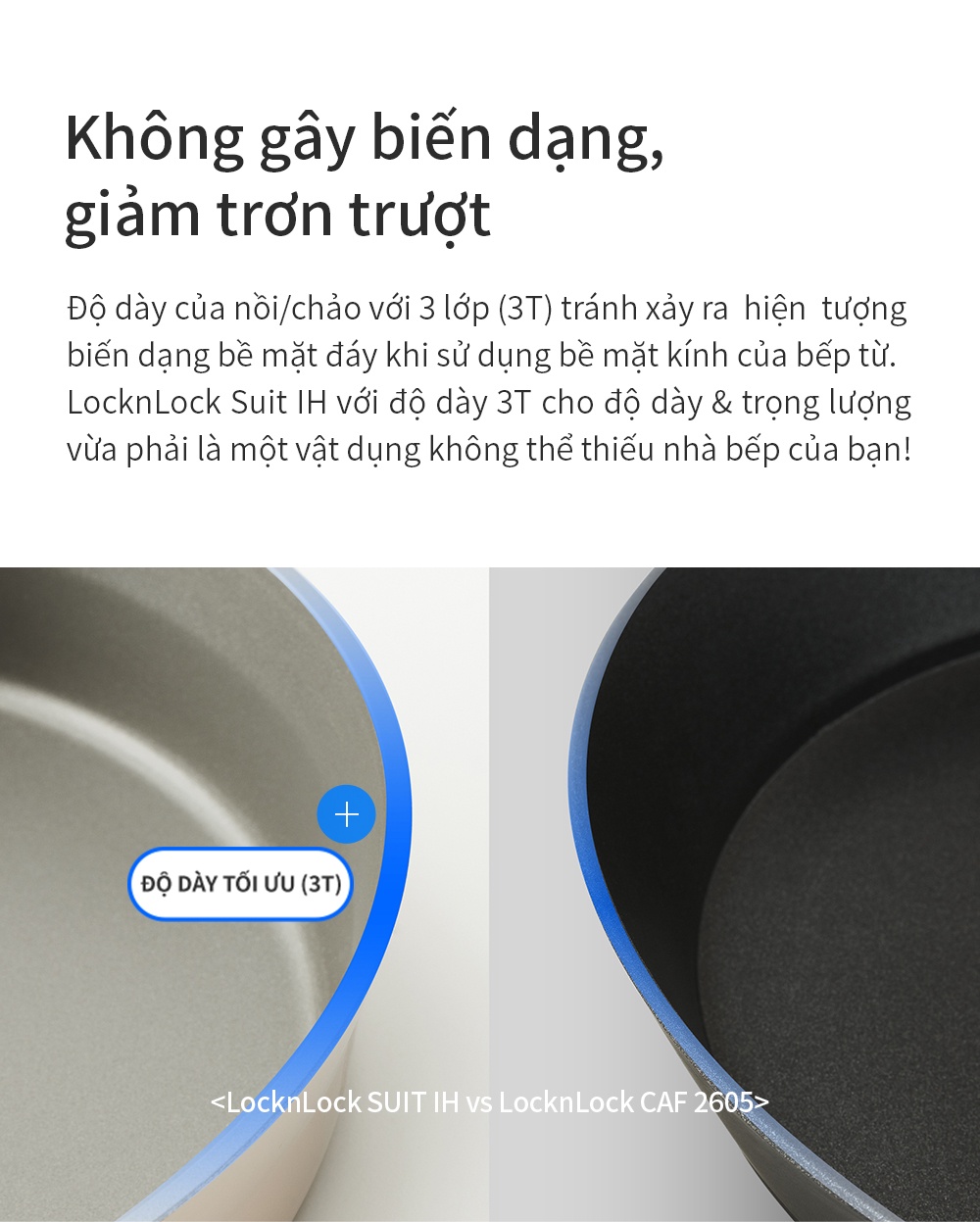 Nồi chảo/Quánh nhôm Lock&amp;Lock chống dính Suit IH 18cm CSU1181PIK - Hàng chính hãng, dùng được bếp từ, tay cầm êm, dẫn nhiệt nhanh - JoyMall