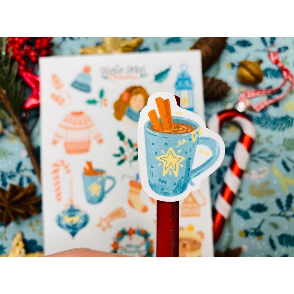 Sticker sheet Christmas - chuyên dán, trang trí sổ nhật kí, sổ tay | Bullet journal sticker