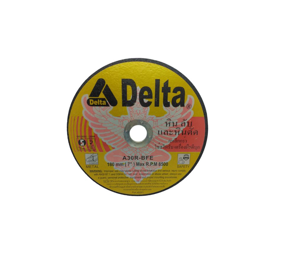(25 Viên) Đá Cắt Kim Loại Delta 180x2x22mm Thiết Kế Lưỡi Đá Sắc Nét và Chống Mài Mòn | TOPWIN Official Store