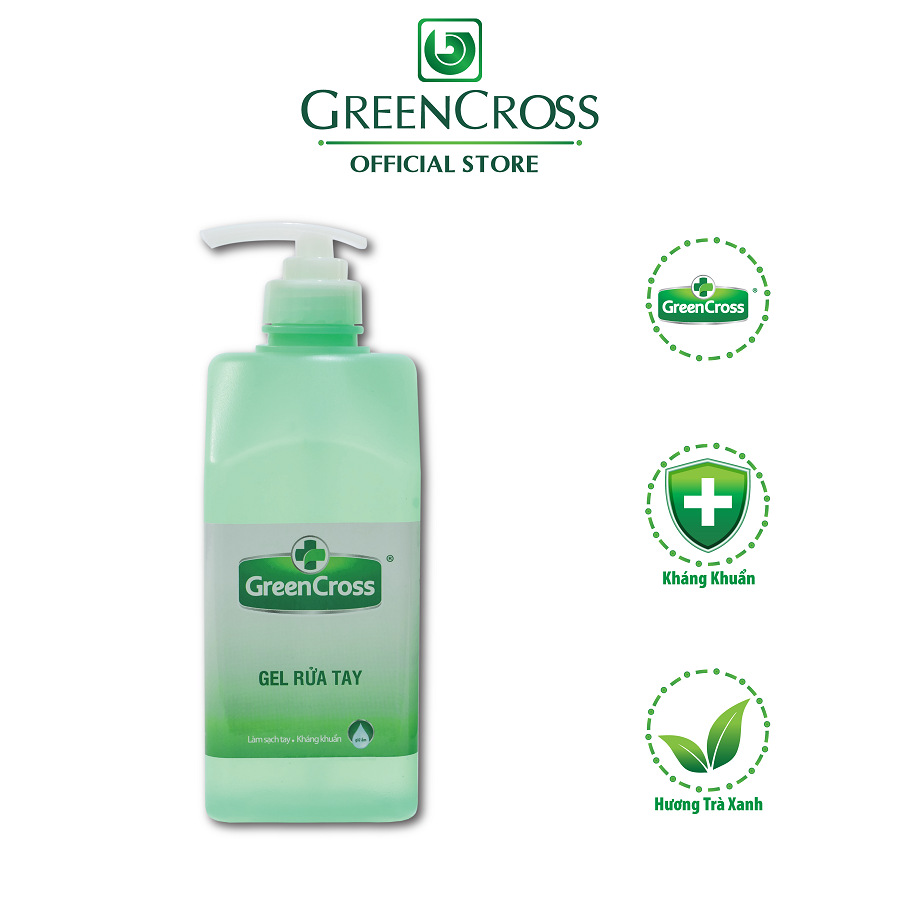 GREEN CROSS GEL - Combo 1 can Gel Rửa Tay GREEN CROSS dung tích 5L/can + 1 Chai Gel 500ml cùng loại