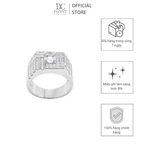 Nhẫn Nam Danny Jewelry Bạc 925 Đính Đá CZ Xi Rhodium NN4355