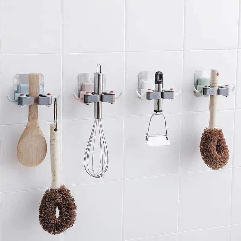 Móc kẹp chổi dán tường