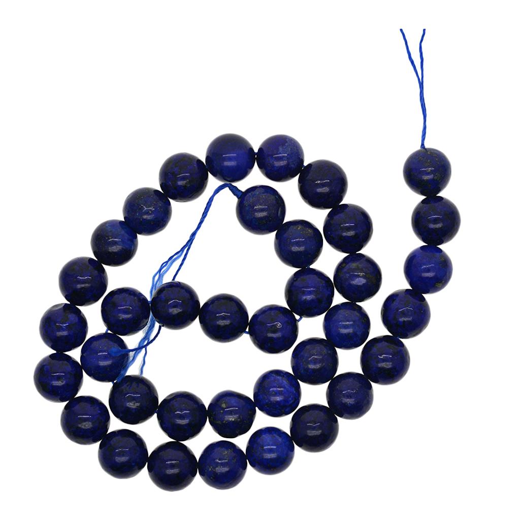 Natural Semi-precious Lapis Lazuli Gemstone Round Beads Jewelry Crafts 15"